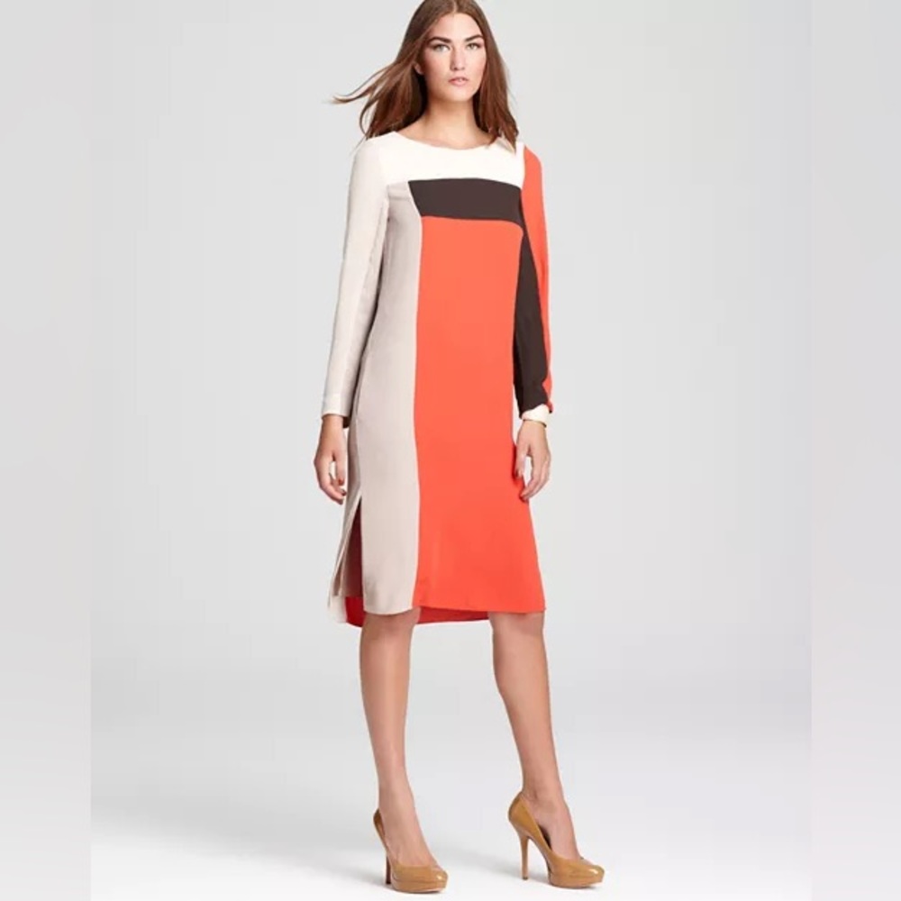 BCBGMAXAZRIA RUNWAY Silk "Joon" Dress Paprika Size Small